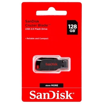 זיכרון נייד 128GB Cruzer Blade USB sandisk