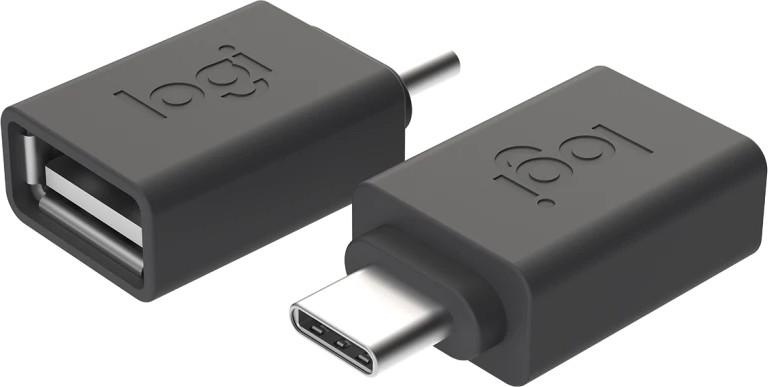 מתאם USB-A נקבה ל-USB Type-C זכר מבית PNY משמש לחיבור מוצרים אלחוטיים של Logitech.