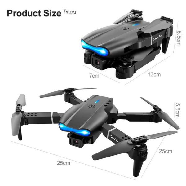 רחפן E99 Pro עם מצלמה 4K באיכות 4K, מתקפל לבני נוער, RC מרחוק, HD 1080P, Wifi FPV, וידאו חי למסיבת ולוג