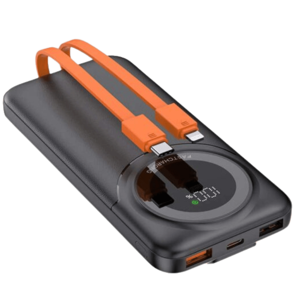 סוללת גיבוי ניידת עם צג דיגיטלי Discovery DS PB 210 10000mAh 22.5W - צבע שחור