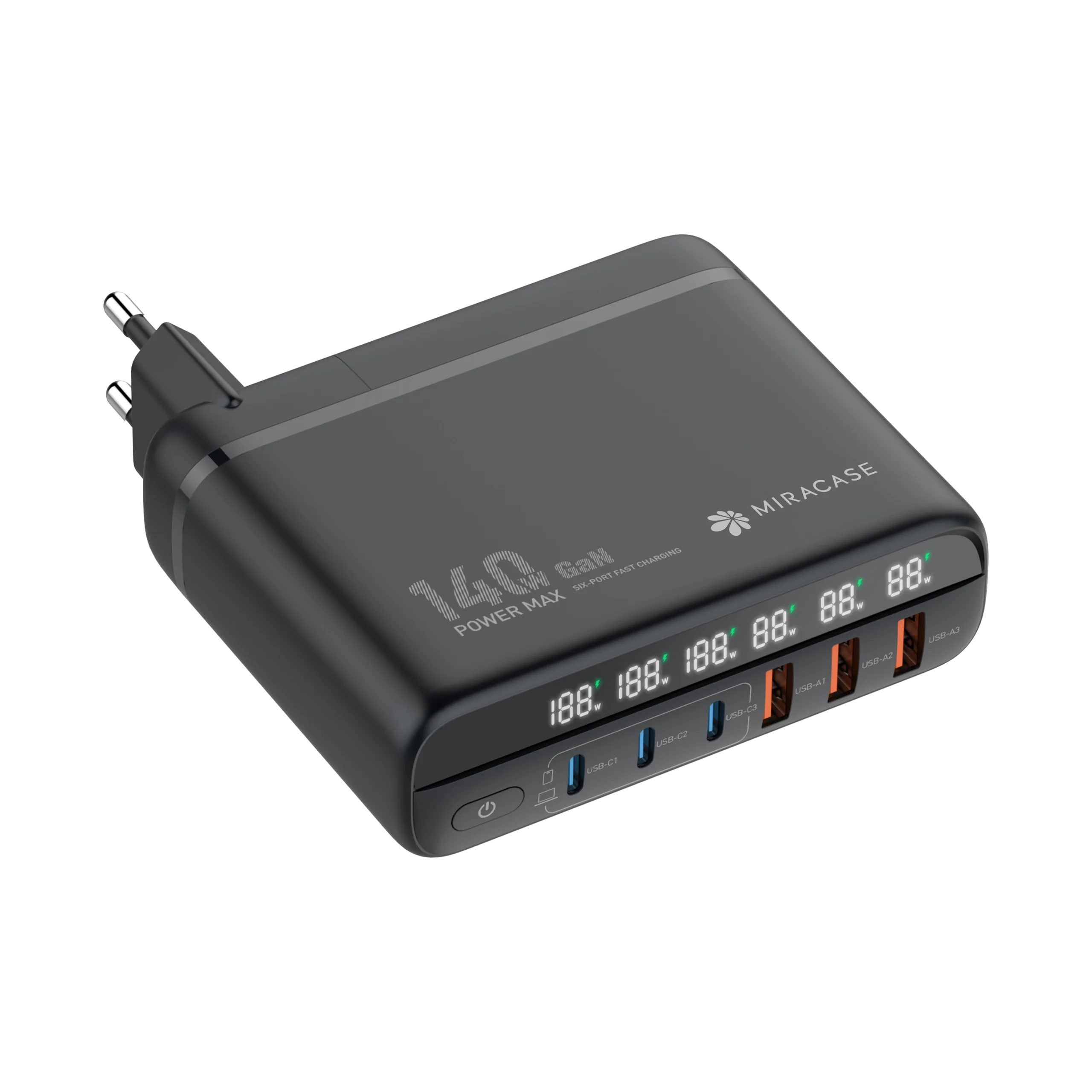 מטען קיר 6 port GAN 140W ומתאמים MIR