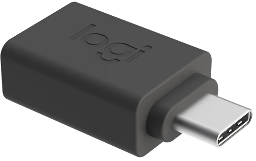 מתאם USB-A נקבה ל-USB Type-C זכר מבית PNY משמש לחיבור מוצרים אלחוטיים של Logitech.