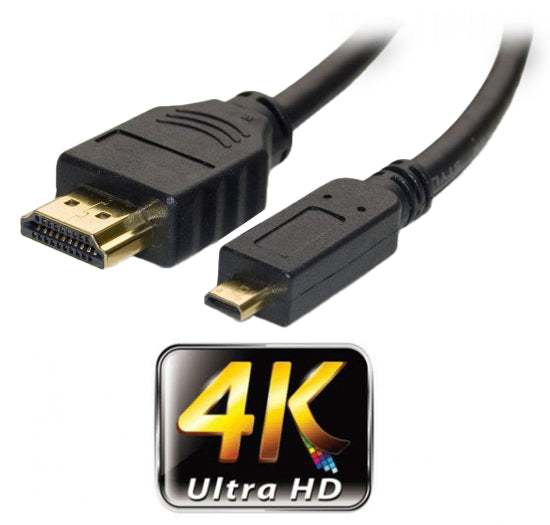 כבל מחיבור HDMI לחיבור Micro HDMI באורך 1.8 מטרים Gold Touch