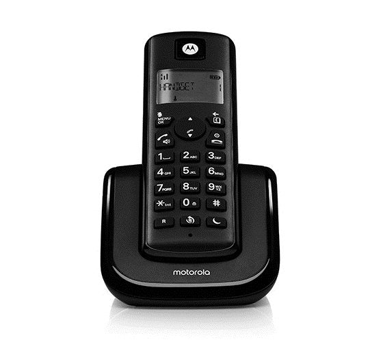 טלפון אלחוטי דיגיטלי עם דיבורית Motorola T201+ - צבע שחור שנה אחריות ע"י היבואן הרשמי