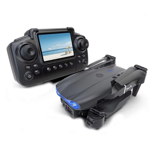 רחפן E99 Pro עם מצלמה 4K באיכות 4K, מתקפל לבני נוער, RC מרחוק, HD 1080P, Wifi FPV, וידאו חי למסיבת ולוג
